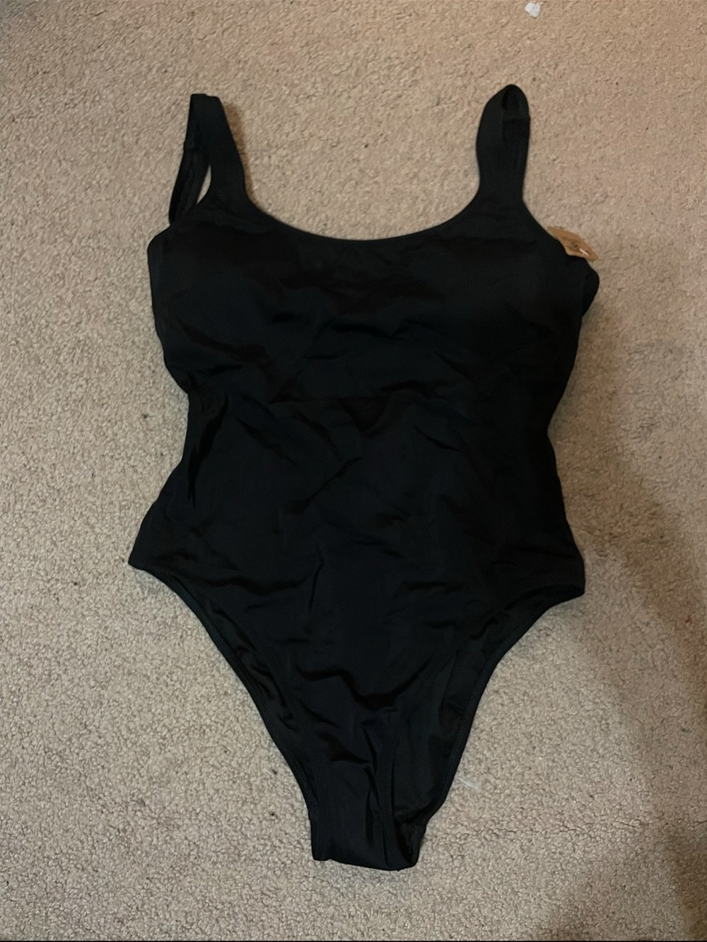 Pink Black Scoop Neck Tank with Gold Logo Plate size Small new without tags